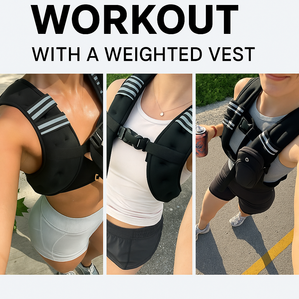 12LB Running Weight Vest – Adjustable w/ Reflective Stripes